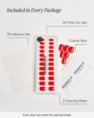 Red Cateye Extra Short Square Soft Gel Press Ons